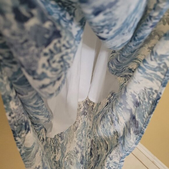 Old Navy Maxi Dress Sleeveless Tie-Front Lightweight Summer Tropical Size M - Picture 5 of 10